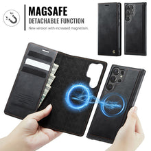 Muat gambar ke penampil Galeri, Casekis Leather Magnetic Flip Detachable Wallet Phone Case Black