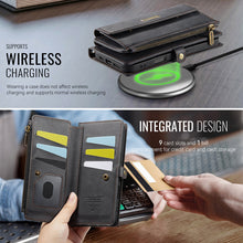 Charger l'image dans la galerie, Casekis Crossbody Leather Wallet RFID Phone Case Black