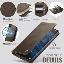 Charger l'image dans la galerie, Casekis Leather Magnetic Flip Detachable Wallet Phone Case Brown