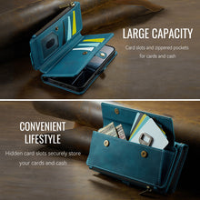 Charger l'image dans la galerie, Casekis Crossbody Leather Wallet RFID Phone Case Green