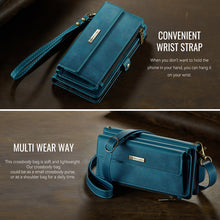 Charger l'image dans la galerie, Casekis Crossbody Leather Wallet RFID Phone Case Green