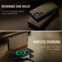 Charger l'image dans la galerie, Casekis Leather Magnetic Flip Detachable Wallet Phone Case Brown