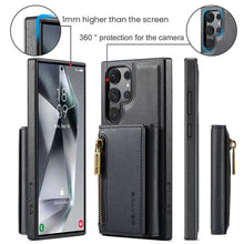 Charger l'image dans la galerie, Casekis RFID Magnetic Detachable Leather Wallet Phone Case Black