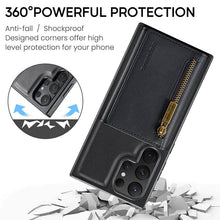 Charger l'image dans la galerie, Casekis RFID Magnetic Detachable Leather Wallet Phone Case Black