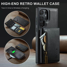 Charger l'image dans la galerie, Casekis RFID Magnetic Detachable Leather Wallet Phone Case Black