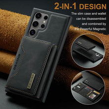 Load image into Gallery viewer, Casekis Magnetic Wallet Detachable Phone Case Black