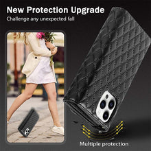 Load image into Gallery viewer, Casekis 7-Slot Foldable Crossbody Wallet Phone Case Black