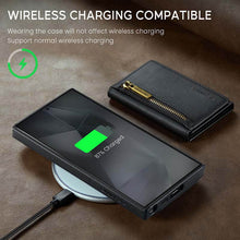 Charger l'image dans la galerie, Casekis RFID Magnetic Detachable Leather Wallet Phone Case Black