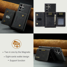 Load image into Gallery viewer, Casekis Magnetic Wallet Detachable Phone Case Black