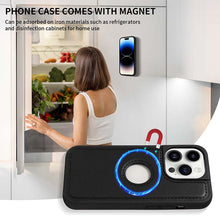 Charger l'image dans la galerie, Casekis Cardholder Case with Wrist Strap,Compatible with MagSafe,Zipper Pocket,Black