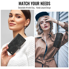 Charger l'image dans la galerie, Casekis Leather Zipper Phone Case Black