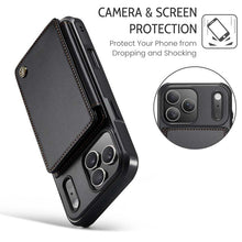 Lade das Bild in den Galerie-Viewer, Casekis RFID Cardholder Wallet Phone Case Black