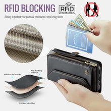 Load image into Gallery viewer, Casekis Cardholer Zipper Wallet Crossbody Phone Case Black