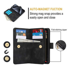 Load image into Gallery viewer, Casekis Crossbody 9 Card Holder Phone Case Black