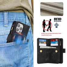Load image into Gallery viewer, Casekis Crossbody 9 Card Holder Phone Case Black