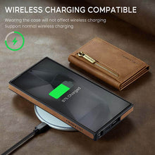 Charger l'image dans la galerie, Casekis RFID Magnetic Detachable Leather Wallet Phone Case Brown
