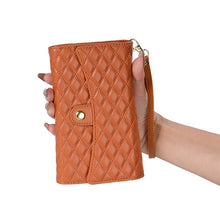 Load image into Gallery viewer, Casekis 7-Slot Foldable Crossbody Wallet Phone Case Brown