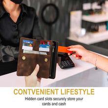 Load image into Gallery viewer, Casekis Crossbody 9 Card Holder Phone Case Brown