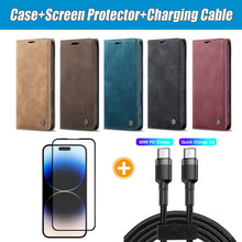 Load image into Gallery viewer, Casekis Retro Wallet Case For iPhone 16 Pro Max