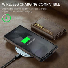 Charger l'image dans la galerie, Casekis RFID Magnetic Detachable Leather Wallet Phone Case Coffee