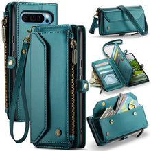 Charger l'image dans la galerie, Casekis Cardholer Zipper Wallet Crossbody Phone Case Green