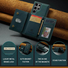 Load image into Gallery viewer, Casekis Magnetic Wallet Detachable Phone Case Green