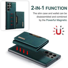 Load image into Gallery viewer, Casekis Magnetic Wallet Detachable Phone Case Green