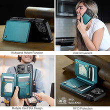 Lade das Bild in den Galerie-Viewer, Casekis RFID Cardholder Wallet Phone Case Green