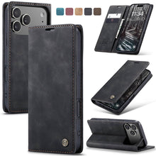 Charger l'image dans la galerie, Casekis Retro Wallet Case Black