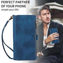 Charger l'image dans la galerie, Casekis Zipper RFID Wallet Phone Case Dark Blue