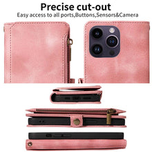 Charger l'image dans la galerie, Casekis Zipper RFID Wallet Phone Case Pink
