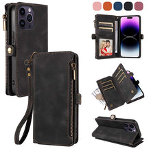Charger l'image dans la galerie, Casekis Zipper RFID Wallet Phone Case Black