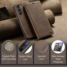 Load image into Gallery viewer, Casekis Retro Wallet Case For Galaxy S23 5G