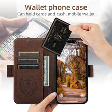 Charger l'image dans la galerie, Casekis Leather Wallet Phone Case compatible with MagSafe Brown