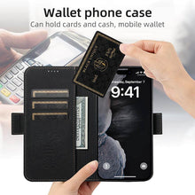 Charger l'image dans la galerie, Casekis Leather Wallet Phone Case compatible with MagSafe Black