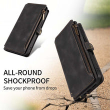 Charger l'image dans la galerie, Casekis Zipper RFID Wallet Phone Case Black