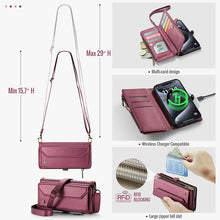 Charger l'image dans la galerie, Casekis Cardholer Zipper Wallet Crossbody Phone Case Red