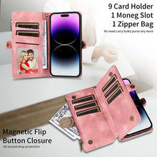 Charger l'image dans la galerie, Casekis Zipper RFID Wallet Phone Case Pink