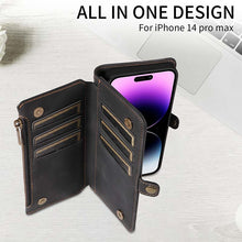 Charger l'image dans la galerie, Casekis Zipper RFID Wallet Phone Case Black