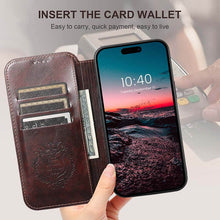 Charger l'image dans la galerie, Casekis Leather Wallet MagSafe Phone Case Brown