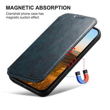 Charger l'image dans la galerie, Casekis Leather Wallet MagSafe Phone Case Blue