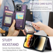 Charger l'image dans la galerie, Casekis RFID Cardholder Wallet Phone Case Purple