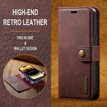Load image into Gallery viewer, Casekis Detachable Leather Wallet Phone Case Red