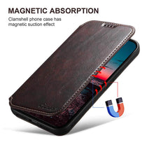Charger l'image dans la galerie, Casekis Leather Wallet MagSafe Phone Case Brown