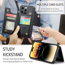 Charger l'image dans la galerie, Casekis RFID Cardholder Wallet Phone Case Black