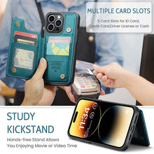 Charger l'image dans la galerie, Casekis RFID Cardholder Wallet Phone Case Green