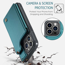 Charger l'image dans la galerie, Casekis RFID Cardholder Wallet Phone Case Green