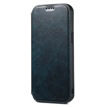 Charger l'image dans la galerie, Casekis Leather Wallet MagSafe Phone Case Blue