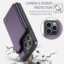 Charger l'image dans la galerie, Casekis RFID Cardholder Wallet Phone Case Purple
