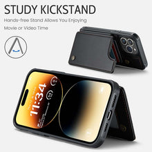Charger l'image dans la galerie, Casekis RFID Cardholder Wallet Phone Case Black